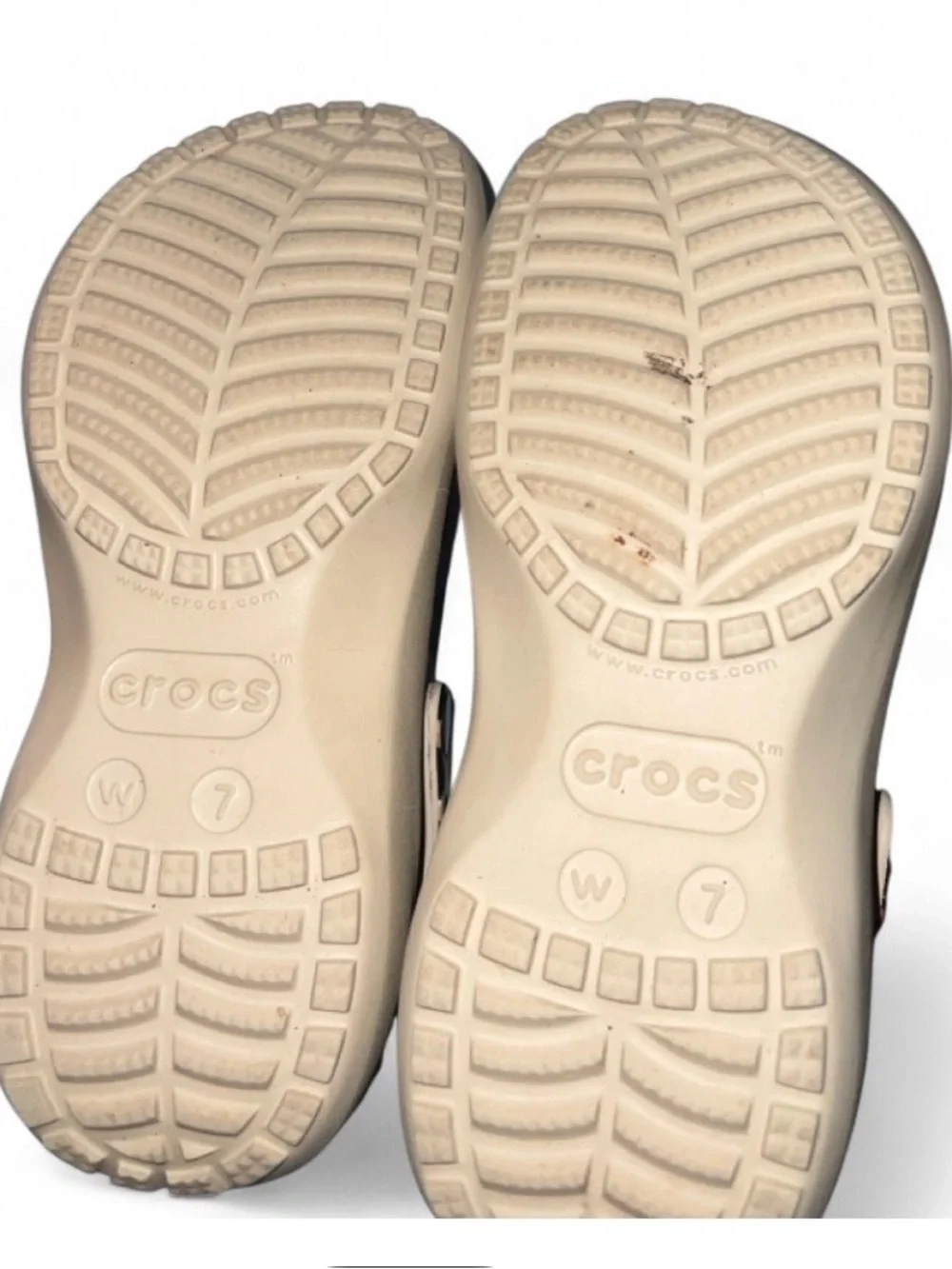 CROCS women’s Leopard Clogs in Pink and Cream